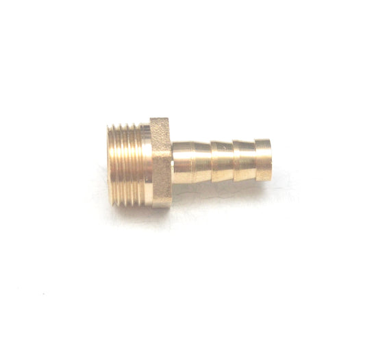 Brass Straight Male 8mm Hose ID Barb - 3/8" BSP Male