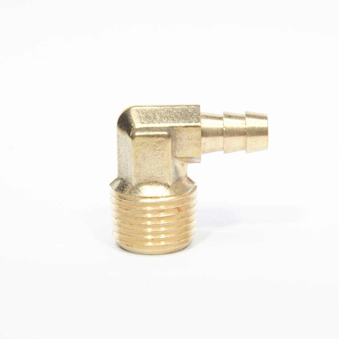 3/8 Hose ID - 1/2 Npt Male Elbow L Barbed Brass Fitting Air Water Oil Gas