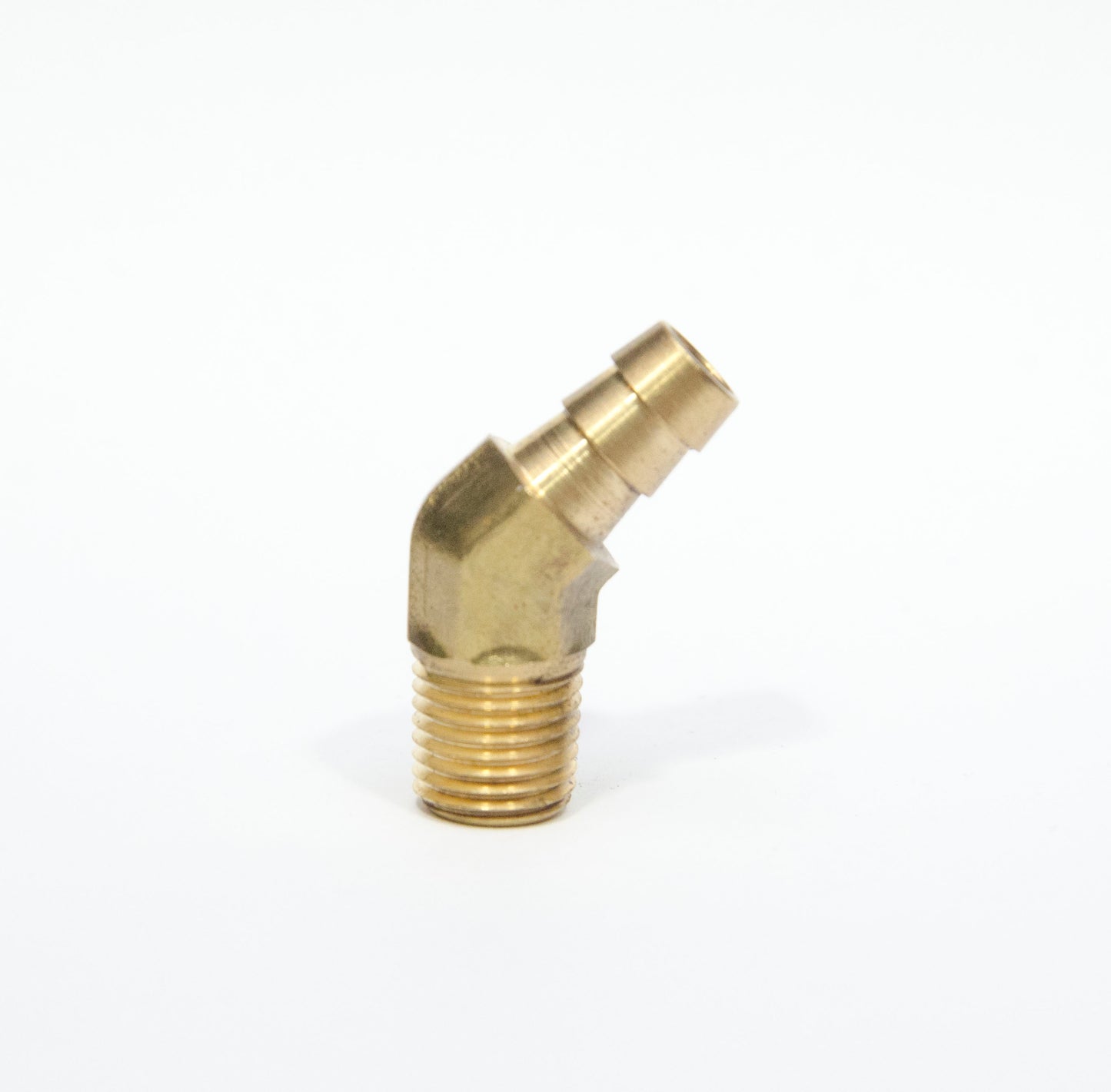 3/8 Hose ID Barb 1/4 Npt Male 45 Degree Elbow Brass Fitting Air Oil Gas