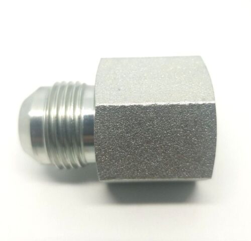 3/4 Jic 37 Male Flare x 3/4 Female Npt Hydraulic Straight Adapter Steel FasParts 2405-12-12