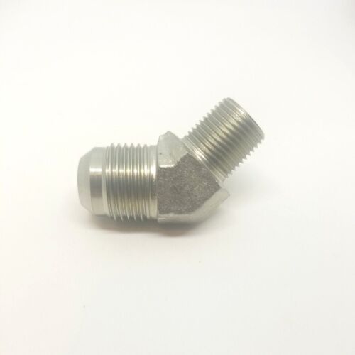 5/8 Jic 37 Flare Male x 3/8 Npt Male 45 Degree Elbow Hydraulic Steel Fitting FasParts 2503-10-06