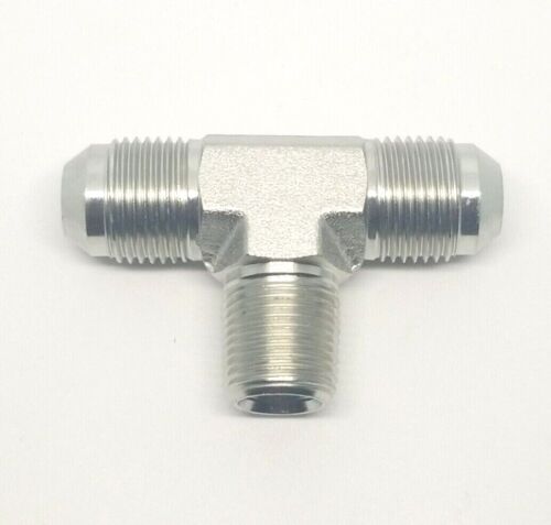 1/2 Jic 37 Male Flare x 3/8 Npt Male FasParts Hydraulic Steel Tee Branch Npt Center 2601-08-08-06