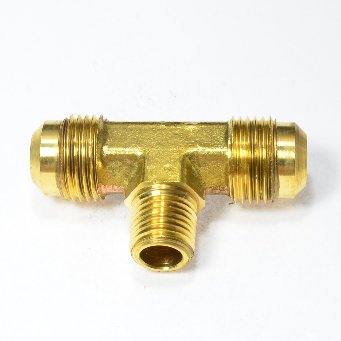 1/2 Od to 1/4 Npt Sae 45 Flare to Male Pipe Branch Tee Propane Gas Air