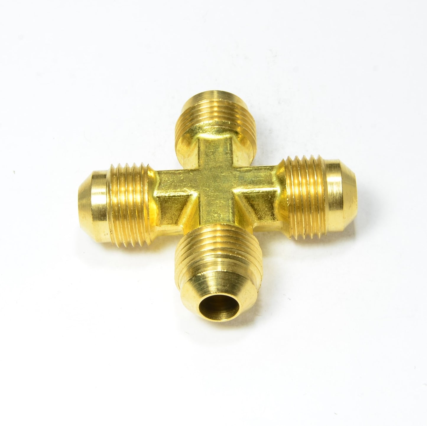 Gas Flare Cross 3/8 Tube OD Sae 45 degree Fitting for Natural Gas Propane HVAC