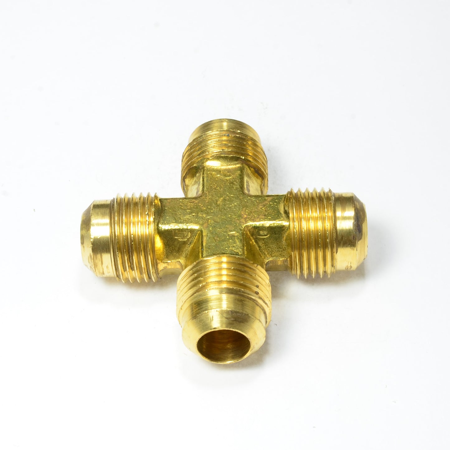 Gas Flare Cross 1/2 Tube OD Sae 45 degree Fitting for Natural Gas Propane HVAC