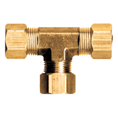 1/4 Tube Od 3 Way Tee Union Compression Fitting for Copper Tubing Water Air Oil