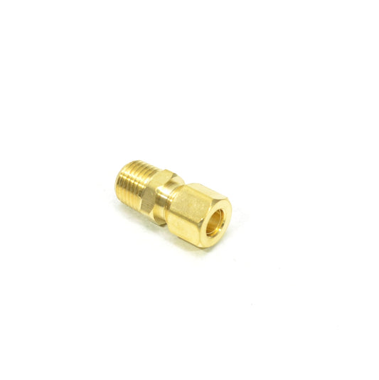 5/16 Tube OD Compression to 1/4 Npt Male Pipe Adapter Straight Fitting for Copper Tubing Water Oil Air