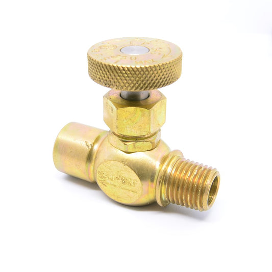 FASPARTS Precision Brass Liquid Propane Gas Needle Valve 350 PSI 1/4 Female NPT FIP FPT NPT x 1/4 Male NPT
