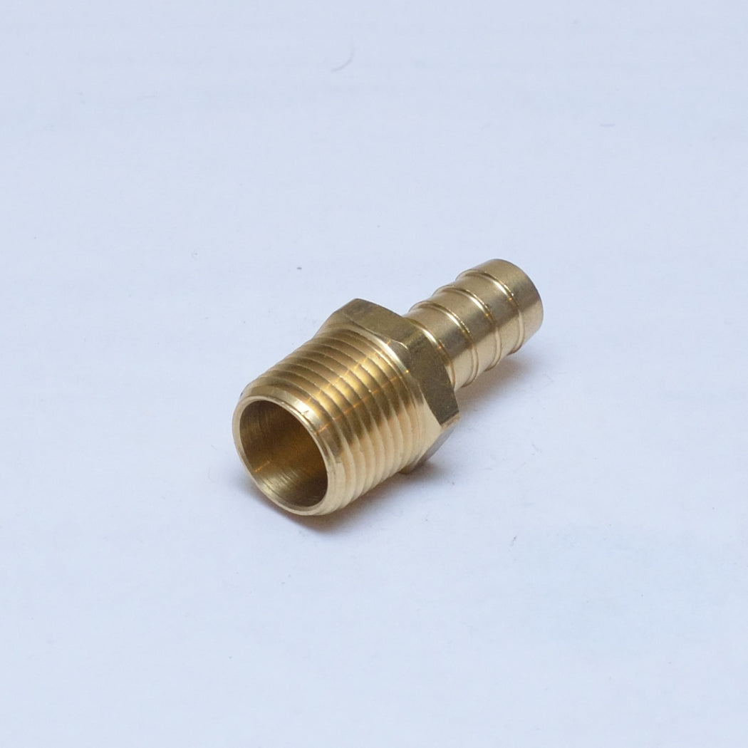 Straight 1/2 Hose ID to 1/2 Male Npt Brass Barbed Fitting Water Oil Gas Air Fuel