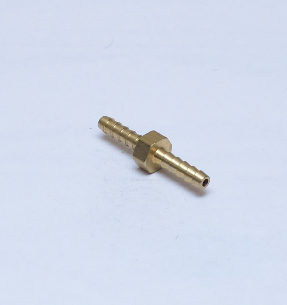 3/16 Hose ID Barb Mender Splicer Straight Union Brass Fitting Vacuum Fuel Air Oil Gas