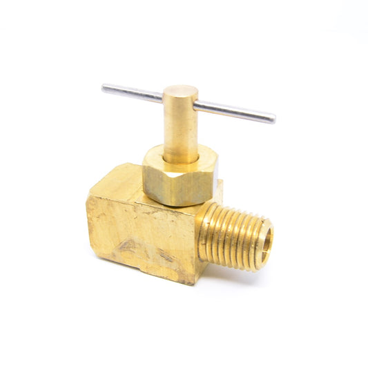 FASPARTS Precision Brass Liquid Gas Needle Valve 1/4 Male NPT x 1/4 Female NPT FIP FPT NPT