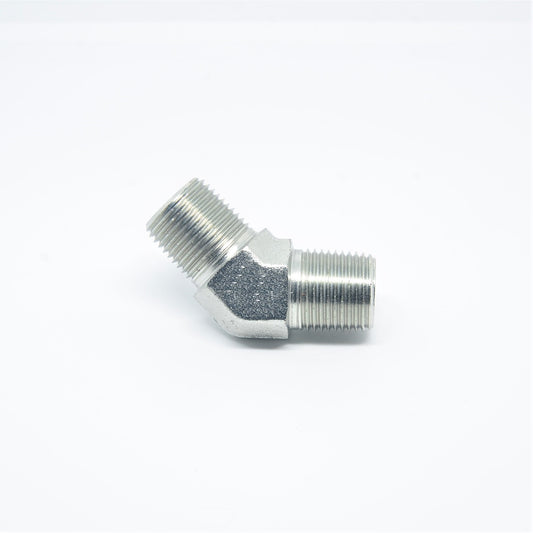 Steel 45 Degree Elbow 3/8 Male Npt Fitting Fuel Air Oil Fluid Vacuum WOG