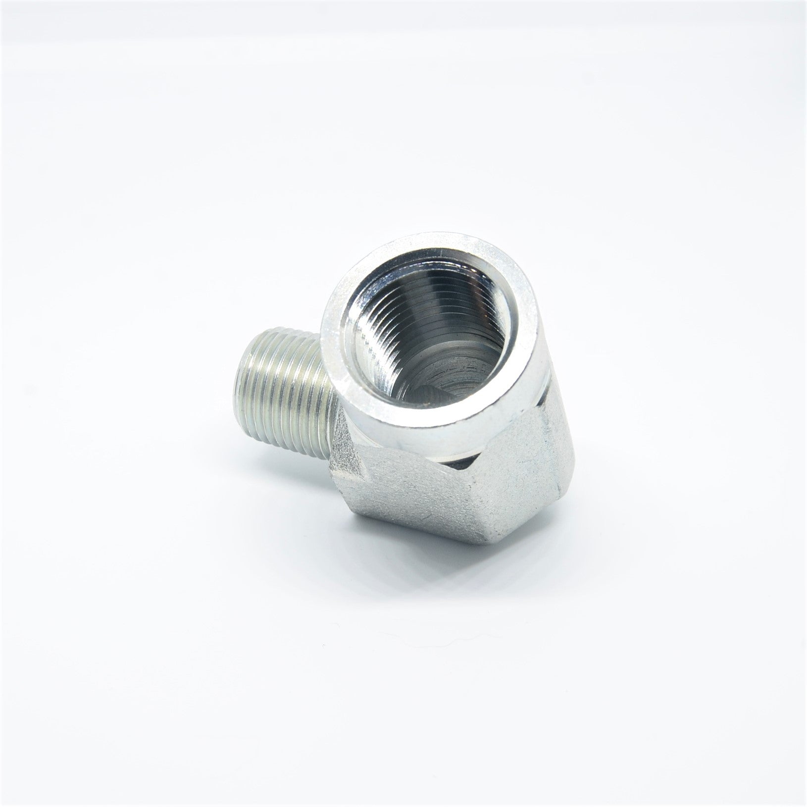 Reducer Fitting: 1/2" Female NPT X 3/8" Male NPT Forged Brass Street Elbow For Water, Oil, Gas