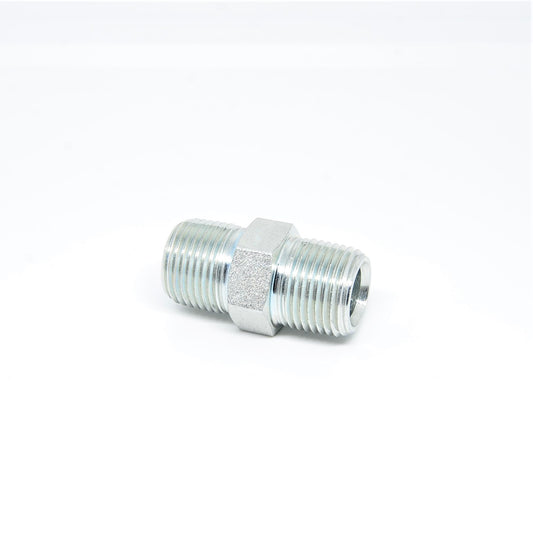 3/8 Npt Male Hex Nipple Mip Mpt Carbon Steel Pipe Fitting Fuel Oil Gas Liquid Air WOG