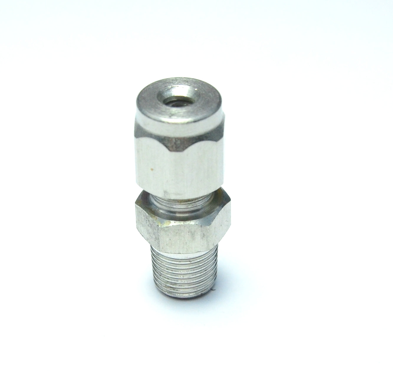 5/32" OD x 1/8" NPT Male Steel Stainless Twin Ferrule Straight Fitting WOG