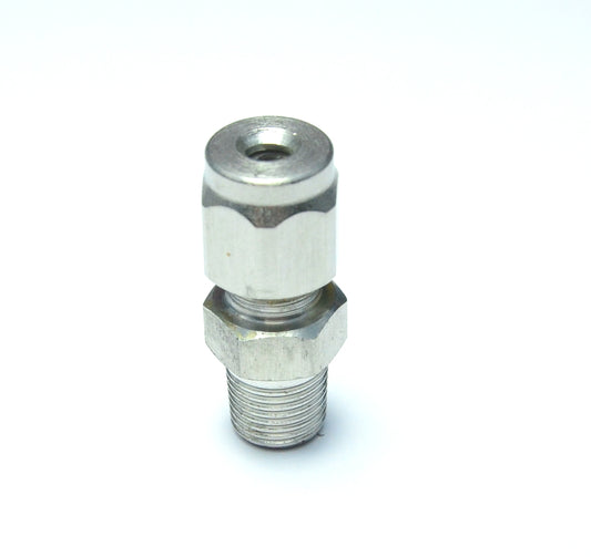 5/32" OD x 1/8" NPT Male Steel Stainless Twin Ferrule Straight Fitting WOG