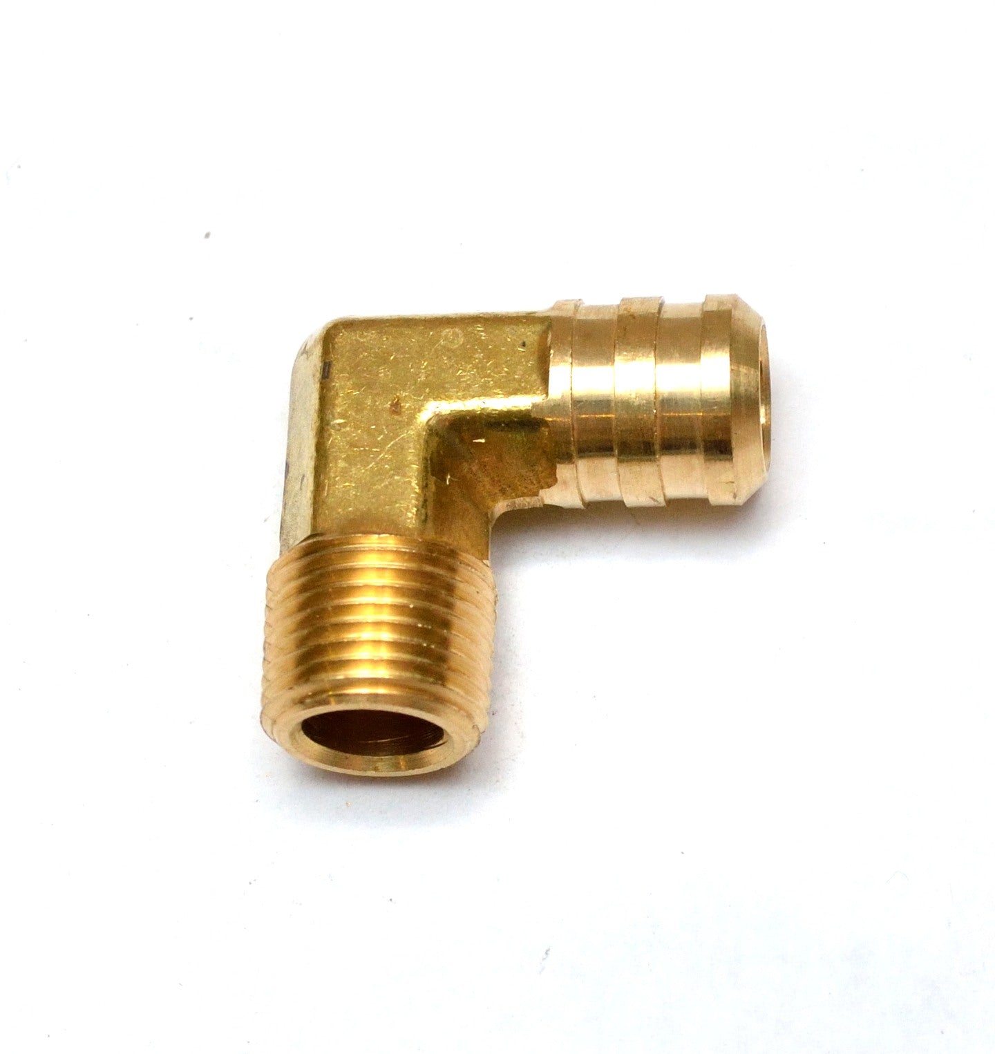 5/8 Hose ID - 3/8 Npt Male Elbow L Barbed Brass Fitting Air Water Oil Gas