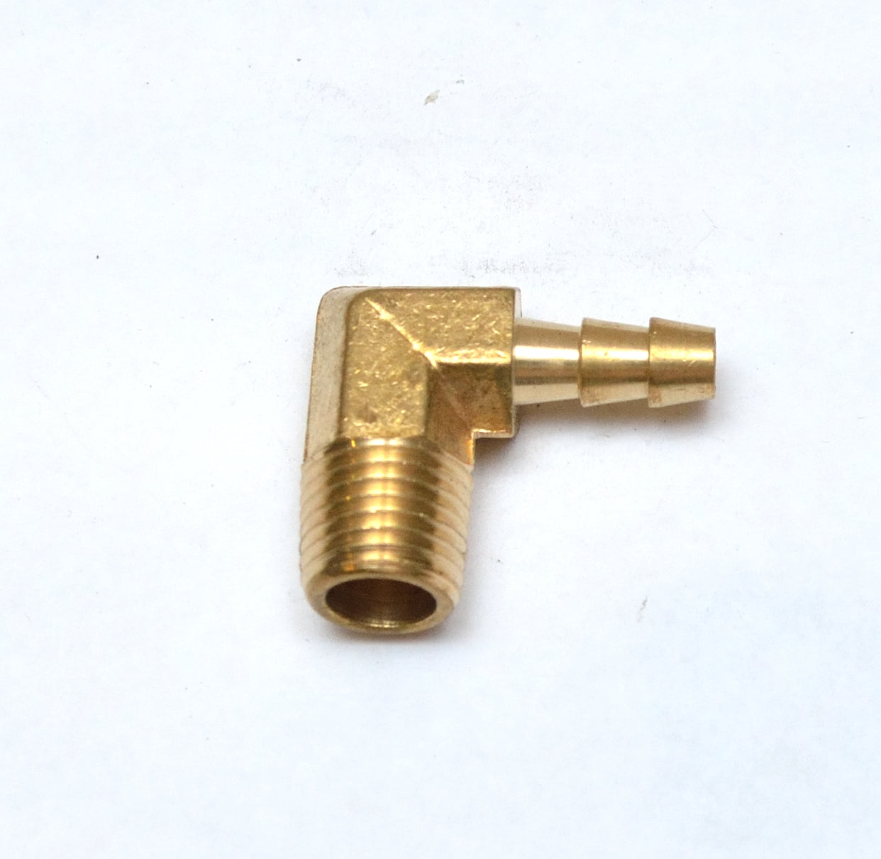 1/4 Hose ID - 1/4 Npt Male Elbow L Barbed Brass Fitting Air Water Oil Gas