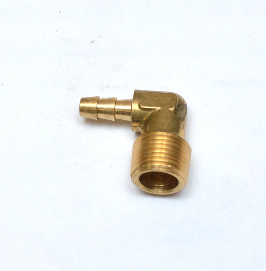 1/4 Hose ID - 3/8 Npt Male Elbow L Barbed Brass Fitting Air Water Oil Gas