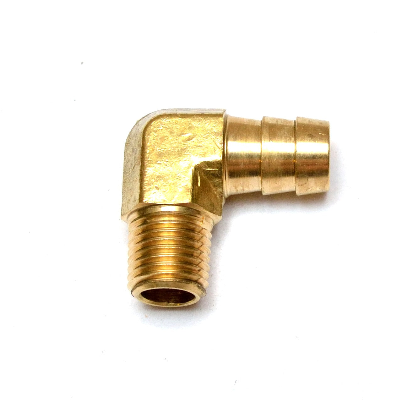 1/2 Hose ID - 1/4 Npt Male Elbow L Barbed Brass Fitting Air Water Oil Gas
