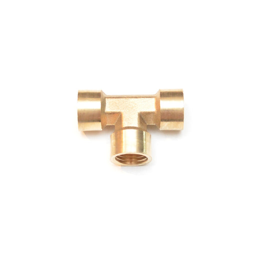 1/4" BSP Female British Pipe Thread Brass Female Tee Fitting