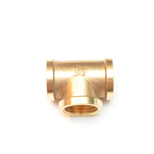 1/2" BSP Female British Pipe Thread Brass Tee Fitting