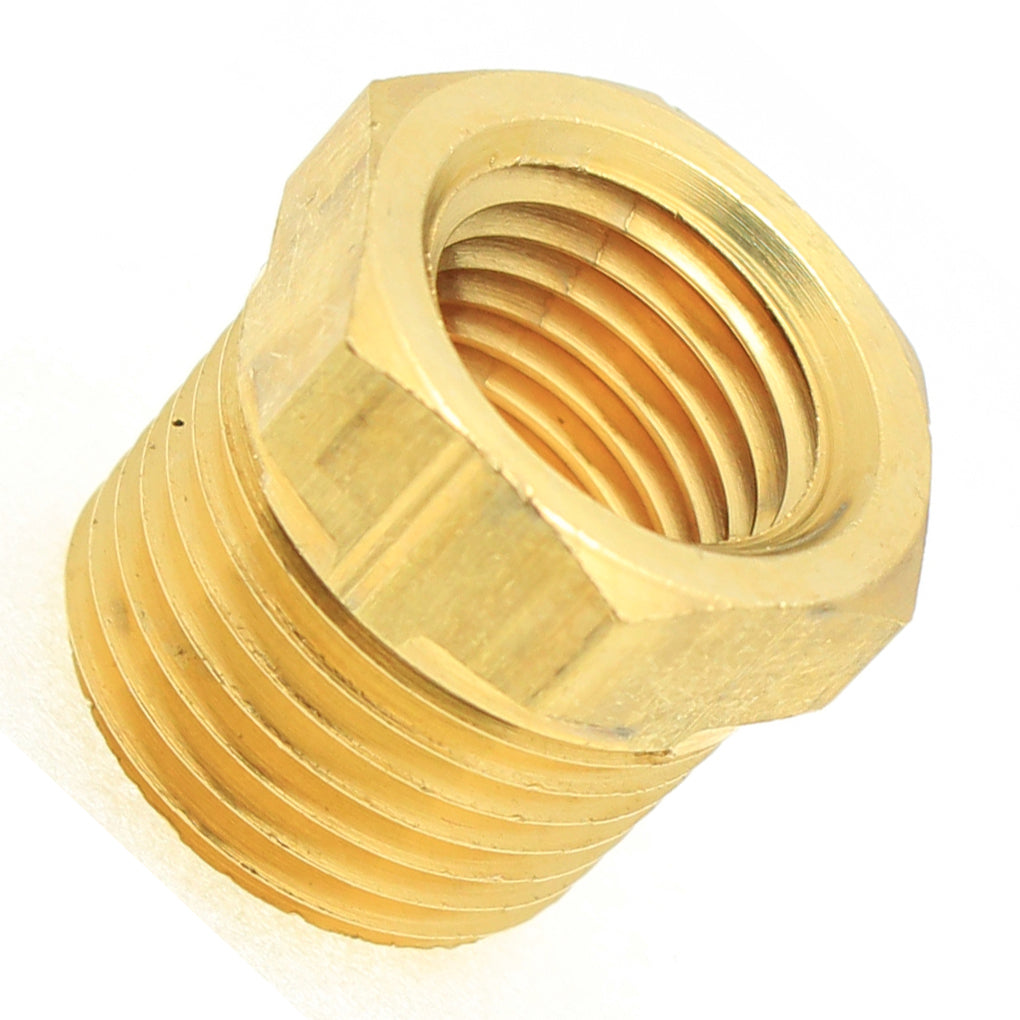 1/2 Male to 1/4 Female Npt Brass Pipe Reducer Bushing Fitting Water Fuel Gas Oil