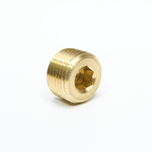 1/2 Male Npt Countersunk Pipe Plug Brass Fitting Allen Hex Key Water Oil Gas