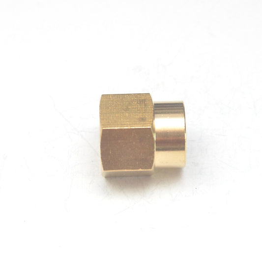 3/8" BSP Female - 1/4" BSP Female British Brass Reducing Pipe Coupling