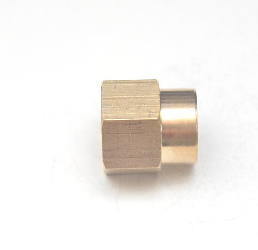 1/2" BSP Female - 3/8" BSP Female British Brass Reducing Pipe Coupling