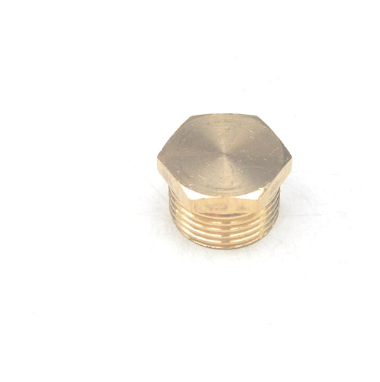 3/8" BSP Male -  Hollow British Brass Hex Head Pipe Plug