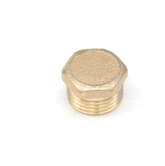 1/2" BSP Male -  Hollow British Brass Hex Head Pipe Plug