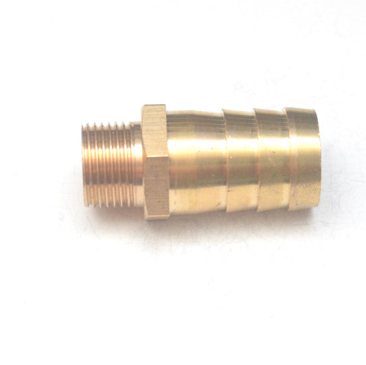 Brass Straight Male 19MM Hose ID Barb - 3/8" BSP Male