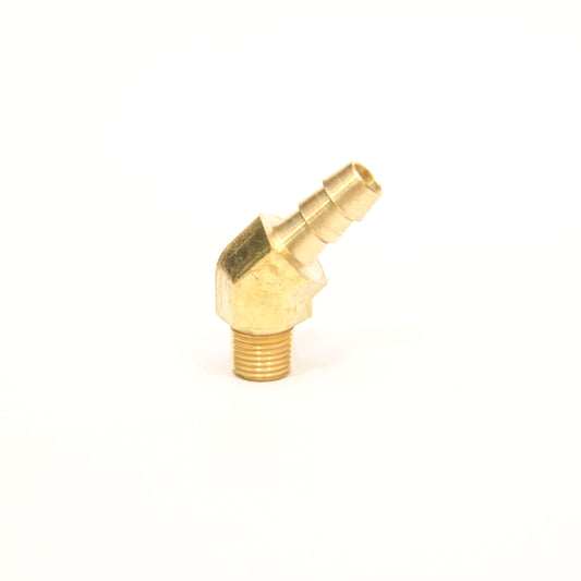 5/16 Hose ID Barb 1/8 Npt Male 45 Degree Elbow Brass Fitting Air Oil Gas