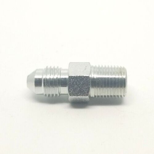 3/16 Jic 37° Flare Male x 1/8 Male Npt Straight Hydraulic Fitting Adapter Steel FasParts 2404-03-02