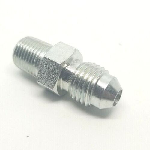 1/4 Jic 37 Flare Male x 1/8 Male Npt Straight Hydraulic Fitting Adapter Steel FasParts 2404-04-02