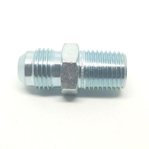 3/8 Jic 37 Flare Male x 1/4 Male Npt Straight Hydraulic Fitting Adapter Steel FasParts 2404-06-04