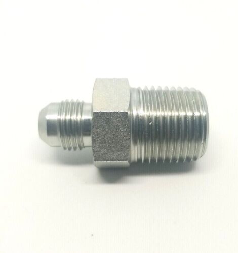 3/8 Jic 37° Flare Male x 1/2 Male Npt Straight Hydraulic Fitting Adapter Steel FasParts 2404-06-08