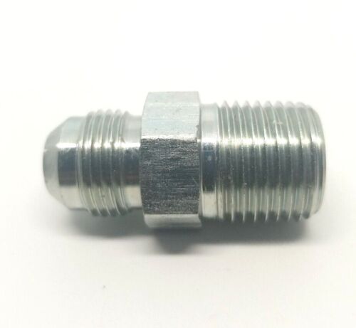 1/2 Jic 37° Flare Male x 1/2 Male Npt Straight Hydraulic Fitting Adapter Steel FasParts 2404-08-08