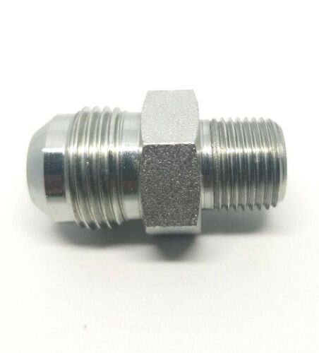 5/8 Jic 37° Flare Male x 3/8 Male Npt Straight Hydraulic Fitting Adapter Steel FasParts 2404-10-06