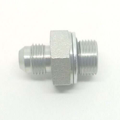 3/8 Jic 37° Flare Male x 3/8 BSPP (G) Male Straight Hydraulic Fitting Adapter Steel FasParts 2404BSPP-06-06