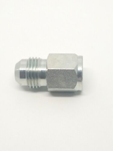 1/4 Female Jic 37° x 3/8 Male Jic 37° FasParts Hydraulic Steel Reducer Adapter