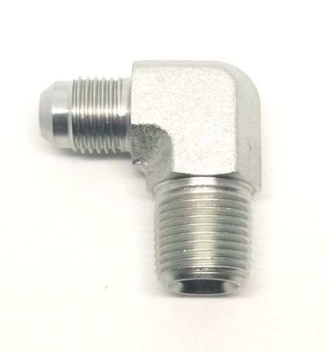 3/8 Jic 37° Male Flare x 3/8 Male Npt 90 Degree L Elbow Male Hydraulic Steel Fitting FasParts 2501-06-06