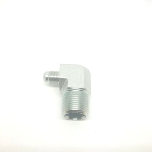 3/8 Jic 37° Male Flare x 3/4 Male Npt 90 Degree L Elbow Male Hydraulic Steel Fitting FasParts 2501-06-12