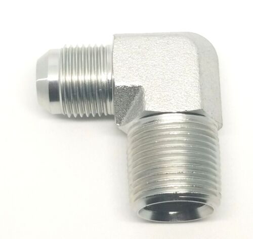 5/8 Jic 37° Male Flare x 3/4 Male Npt 90 Degree L Elbow Hydraulic Steel Fitting FasParts 2501-10-12