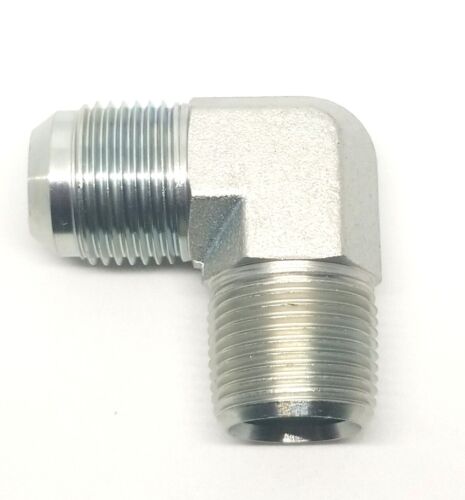 3/4 Jic 37° Male Flare x 3/4 Male Npt 90 Degree L Elbow Hydraulic Steel Fitting FasParts 2501-12-12