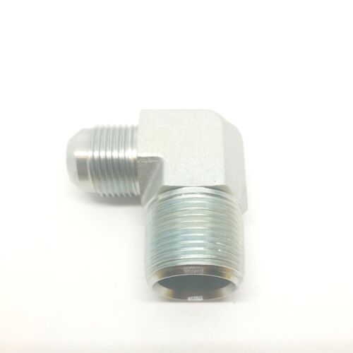 3/4 Jic 37° Male Flare x 1 Male Npt 90 Degree L Elbow Hydraulic Steel Fitting FasParts 2501-12-16