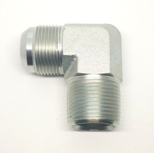 1 Jic 37° Male Flare x 1 Male Npt 90 Degree L Elbow Hydraulic Steel Fitting FasParts 2501-16-16