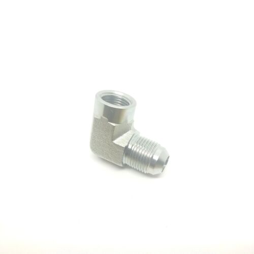 1/2 Jic 37° Flare Male x 3/8  Female Npt 90 Degree L Hydraulic Steel Fitting FasParts 2502-08-06