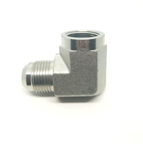 3/4 Jic 37° Flare Male x 3/4  Female Npt 90 Degree L Hydraulic Steel Fitting FasParts 2502-12-12